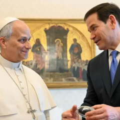 US Secretary of State Rubio with Pope in Vatican