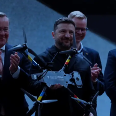 Zelensky receives Ukrainian-German drone