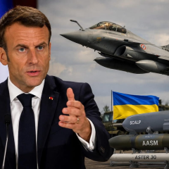 Emmanuel Macron meeting with Volodymyr Zelensky