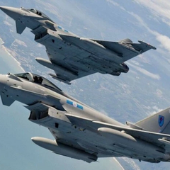 First flight of Typhoons over Poland