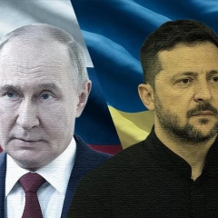 Путін та український прапор