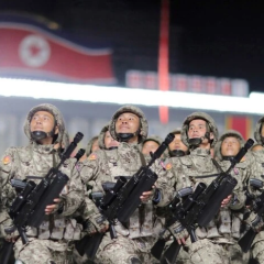 Военная колонна Северной Кореи в России
