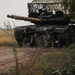 Карта с линией фронта в Украине