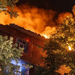 Пожар в офисном здании в Харькове