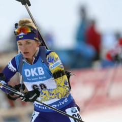 Ukrainian biathlete in Russia