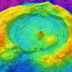 Image of a caldera on the ocean floor