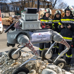 Robot dog detects dangerous substances at fires