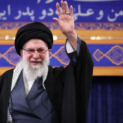 Photo of Ayatollah Khamenei in Tehran