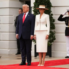 Melania Trump in elegant outfits