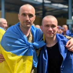 Освобожденные защитники и гражданин в Украине