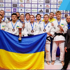 Украинские дзюдоисты с наградами Европы U23