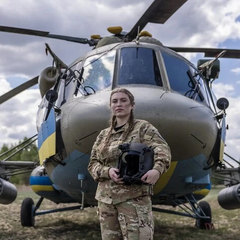 Боевой пилот вертолета в Украине