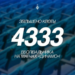 Матчи «Динамо» в Киеве - 4333 зрителя