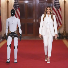 Melania Trump and Figure 03 robot at the White House