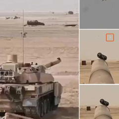 French tank Leclerc shoots down drone with grapeshot