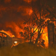 Історичне місто Каліфорнії під час лісових пожеж