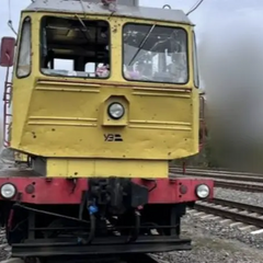 Russian attack on the railway in Chernihiv