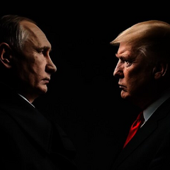 Зображення Трампа та Путіна з розмов про Україну