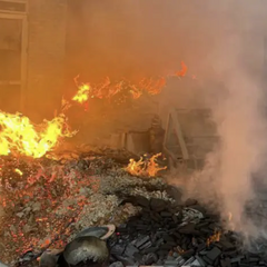 Пожежа на Чернігівщині після російського удару