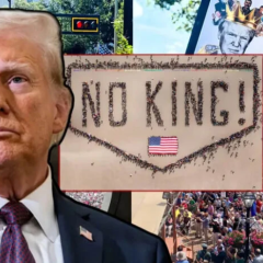 'Kings-less' protests against Trump