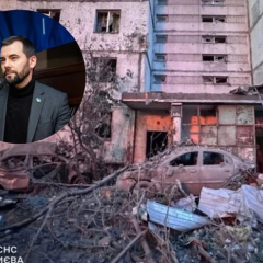 Ракета попала в столб на Виноградаре