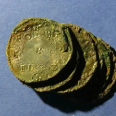 20 Anglo-Saxon coins near the Vatican