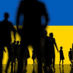 Зображення українських біженців підтримки Єврокомісії