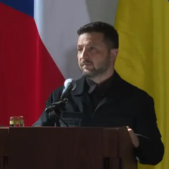 Президент України Володимир Зеленський на зустрічі в Чехії
