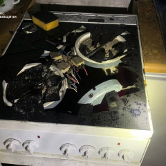 Пожежа через вибух газового балончика