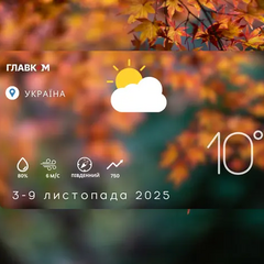 Прогноз погоди на тиждень 3 – 9 листопада 2025 року