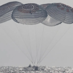 SpaceX Crew-12 landing near Los Angeles
