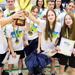 Winners of the all-Ukrainian sports event for children in the Carpathians