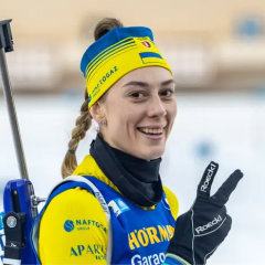 Українська біатлоністка Дмитренко в масстарті Кубка світу