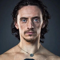 Father angel against the backdrop of a villain