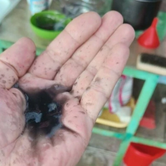 Small fire during the explosion