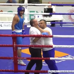 Тренер намагався задушити арбітра