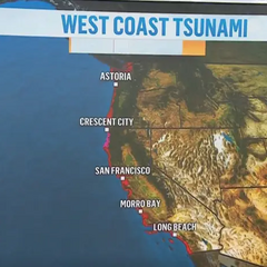Цунамі у США після землетрусу на Камчатці