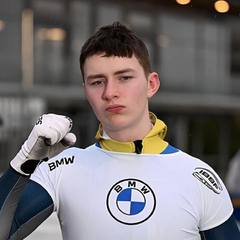 Ukrainian athlete during winter sports