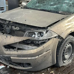 Автозаправочная станция после нападения оккупантов