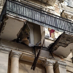 Обвалений балкон у центрі Одеси