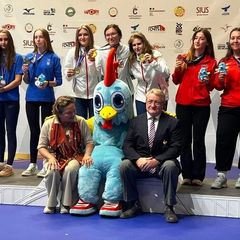 Украинская спортсменка с серебряной медалью