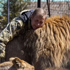 Лев напав на Олега Зубкова