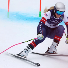 Lindsey Vonn after fall at the Olympics