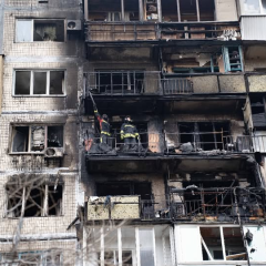 Наслідки ракетного удару по Києву