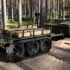 Наземный дрон 'Вольчанин' в работе