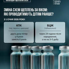 Вакцини для дітей у новому календарі