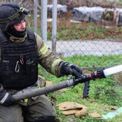 Дрон напав на АЗС під час пожежі