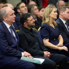 Прапори Ірландії та України на конференції