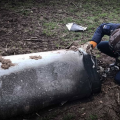 Фрагменти ракети Х-101 з бойовою частиною
