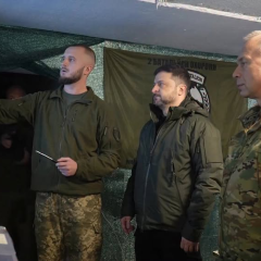 Зеленский осматривает оборону в Купянске